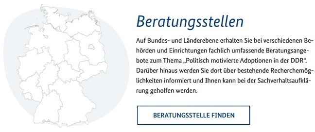 Der Teaser Beratungsstellen von der Startseite.