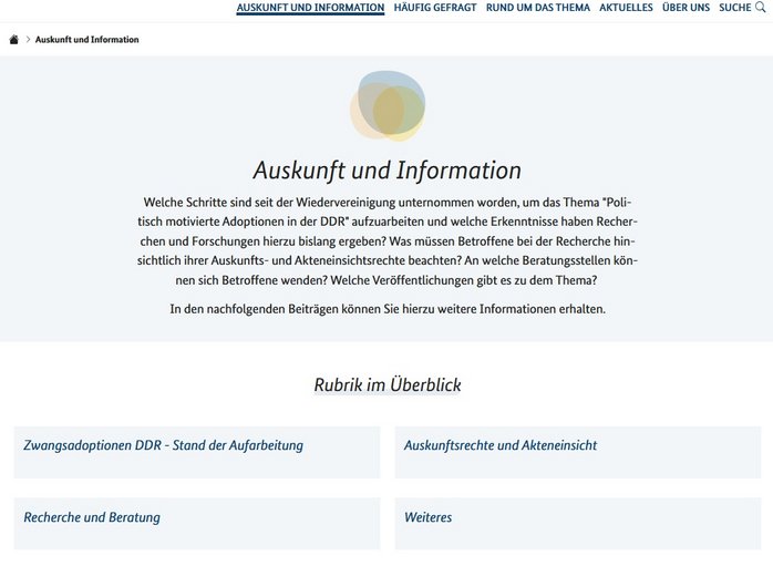 Die Teaser einer Übersichtsseite von dieser Website.