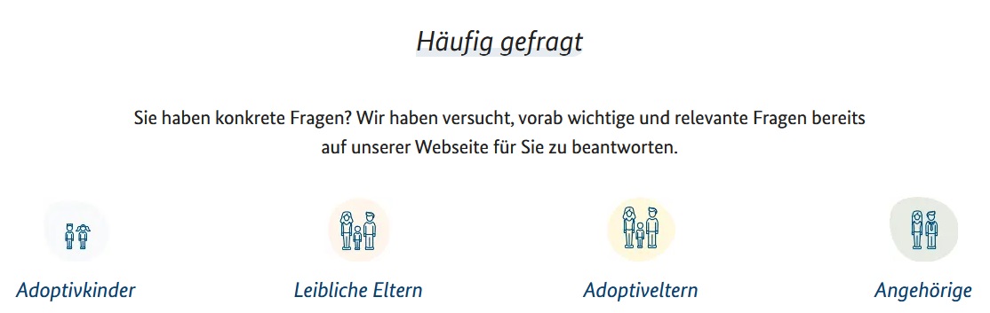 Der Teaser Häufig gefragt von dieser Website.
